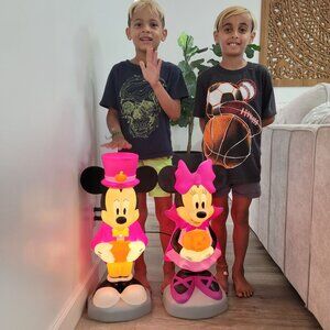 Disney Halloween Lighted Yard Decor Mickey Minnie Mouse 23"- 24" Indoor/Outdoor